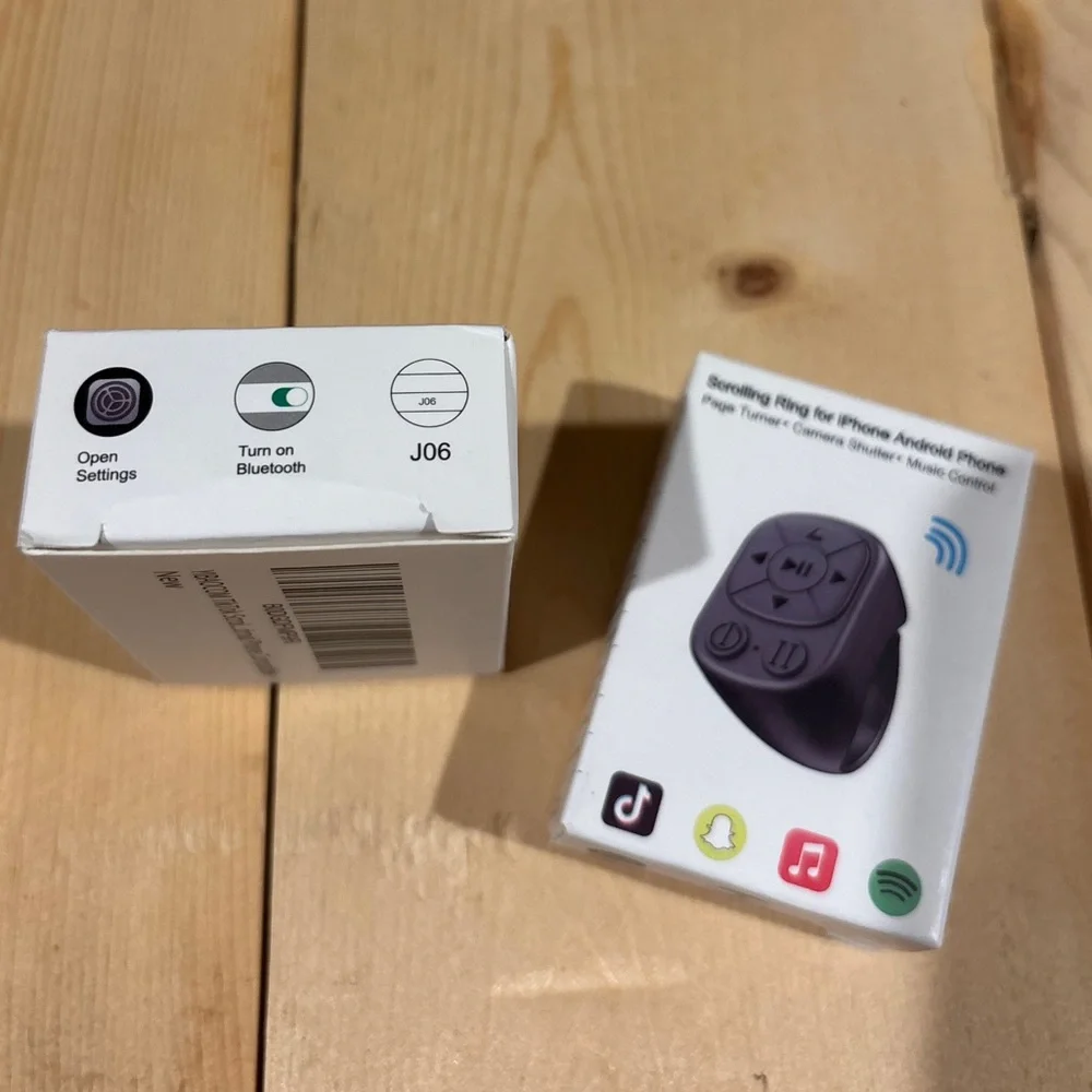 🆕 Black Scrolling Ring for iPhone and Android